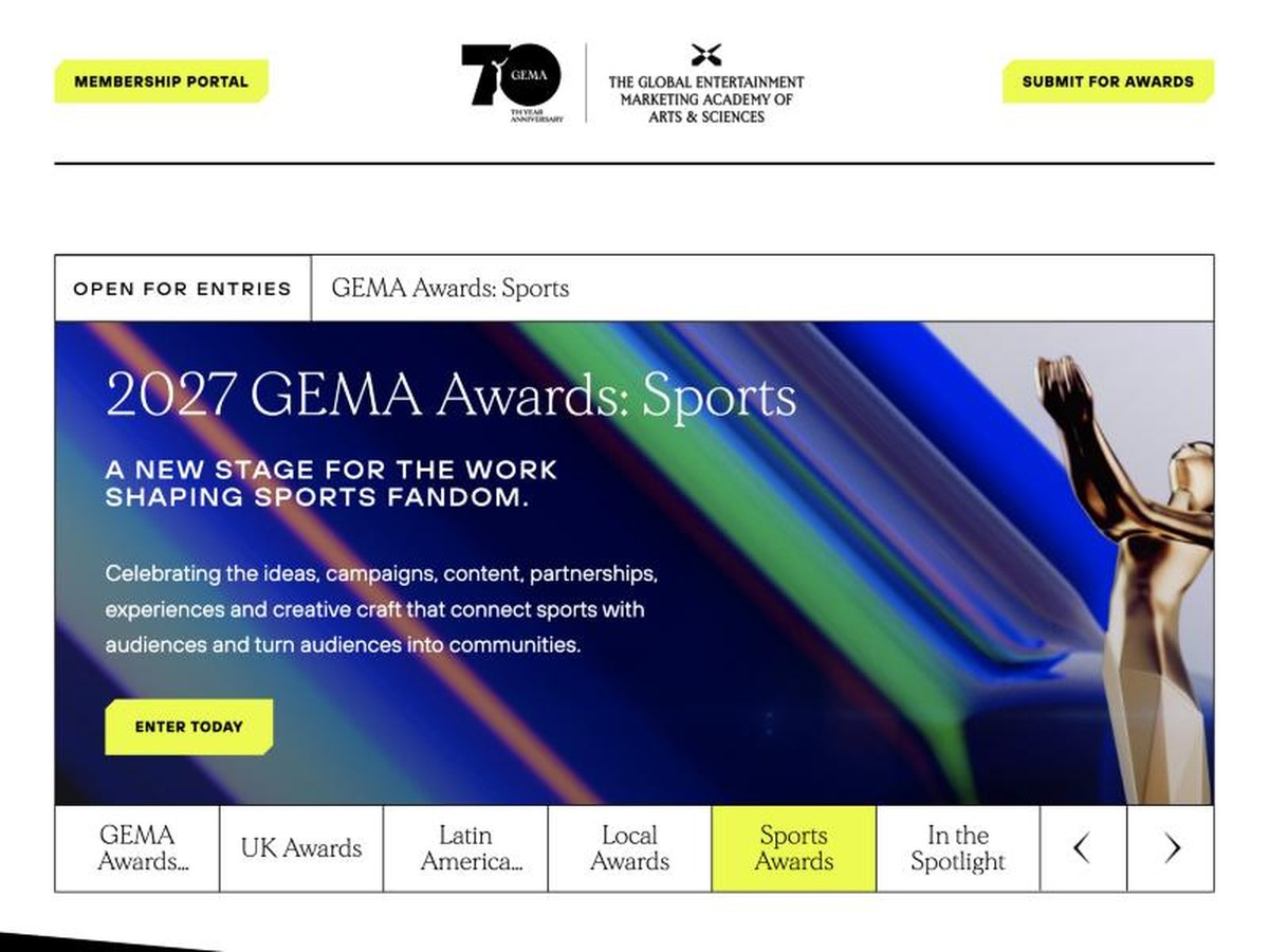 GEMA website homepage